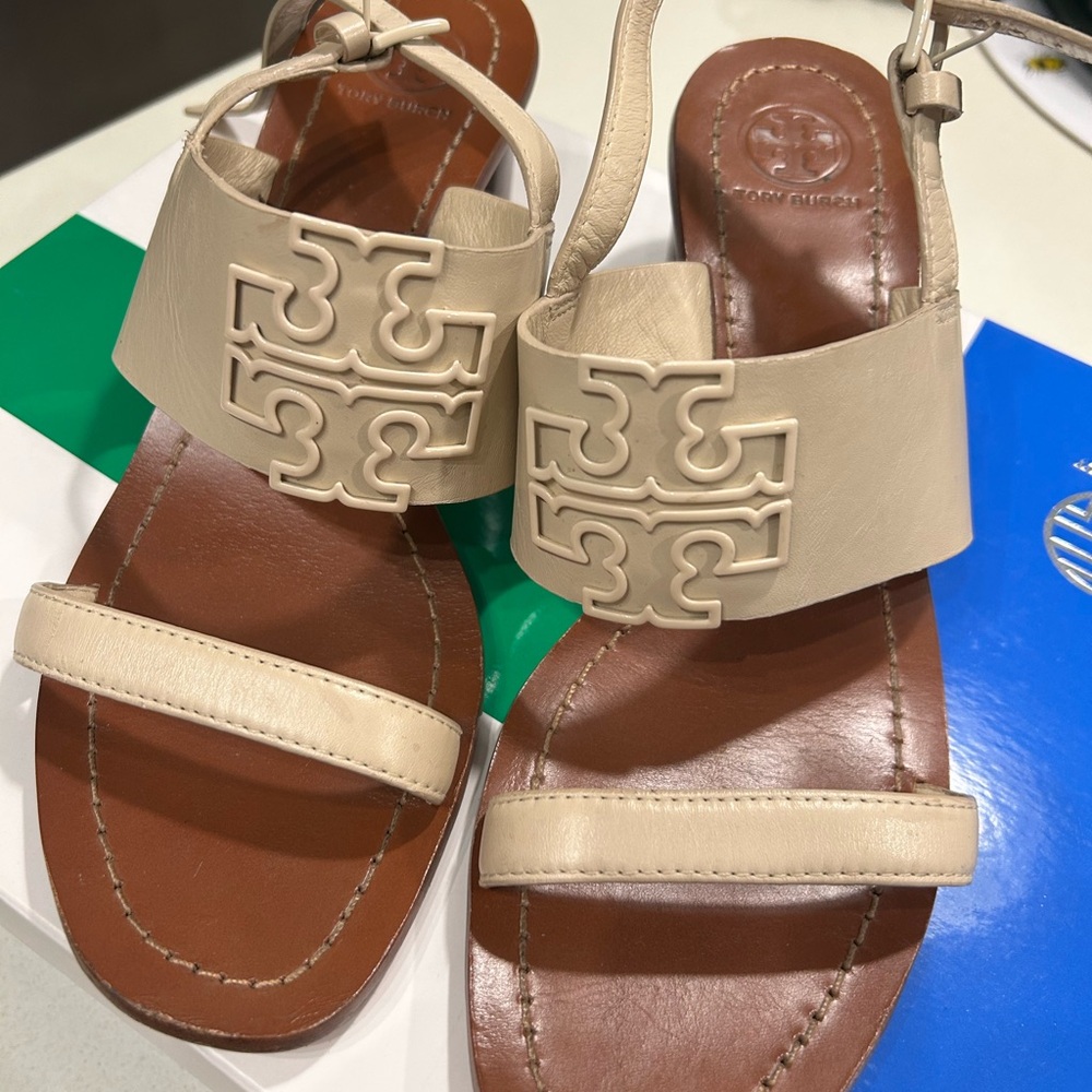 Tory Burch Ankle Strap Heeled Sandal
